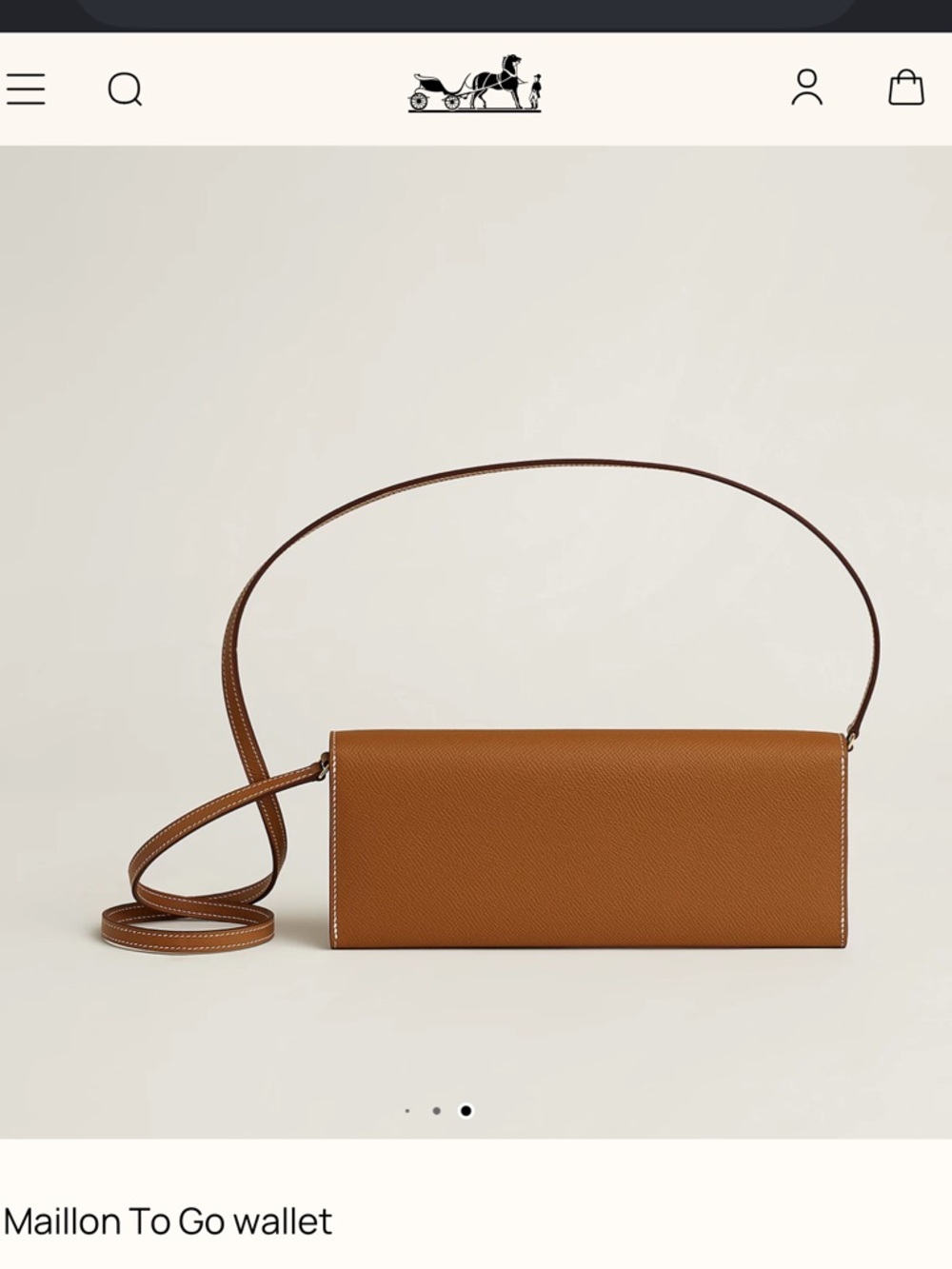 NWT Hermès Maillon To Go Wallet Purse in epsom “gold” chaine d’ancre - Picture 8 of 10